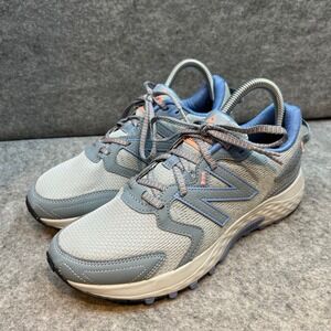 New Balance Womens 410 V7 Trail Running Shoes Gray Blue Athletic Sneakers 8